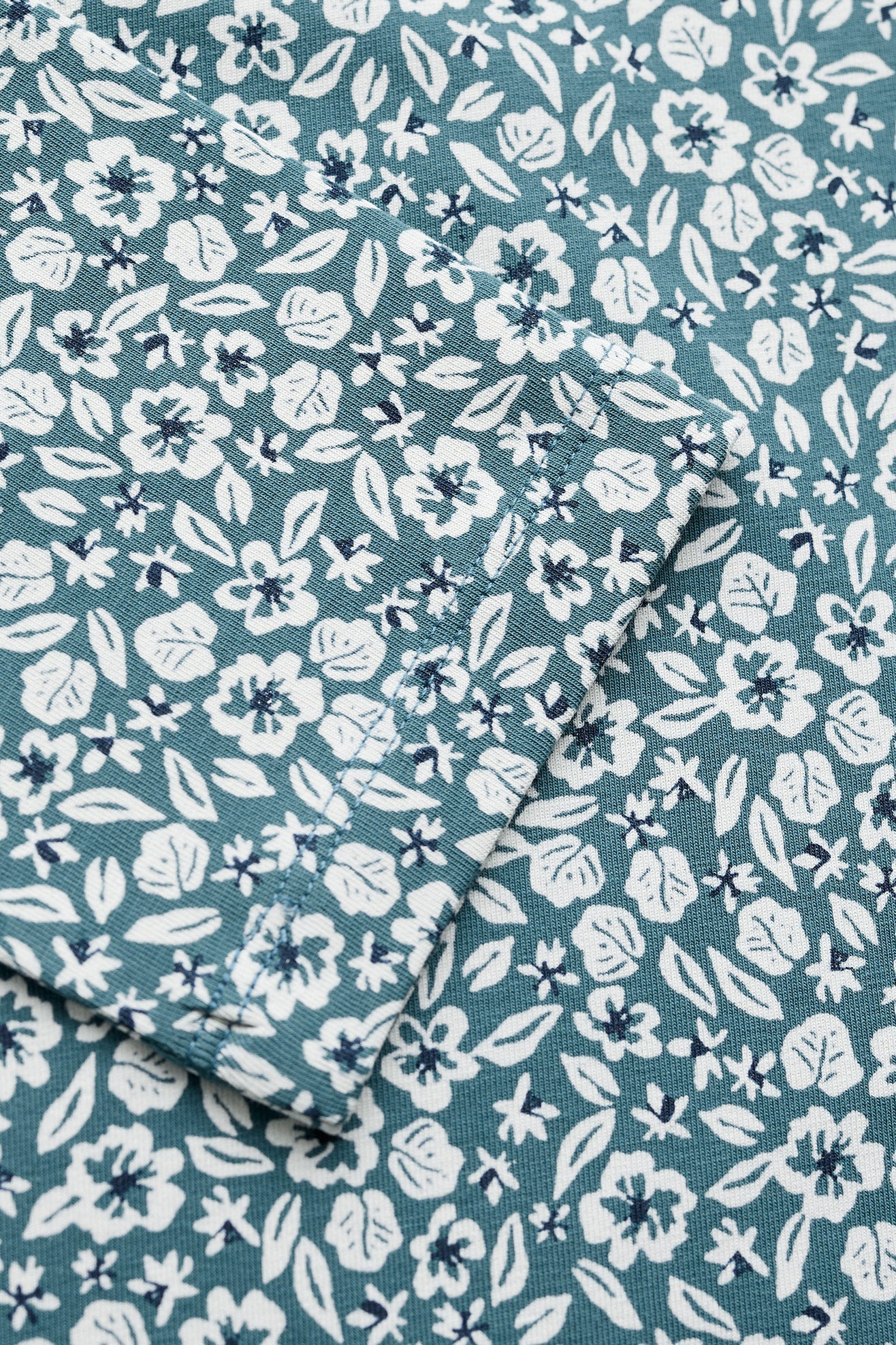 Seasalt Easel Organic Cotton Top - Pressed Ditsy Estuary