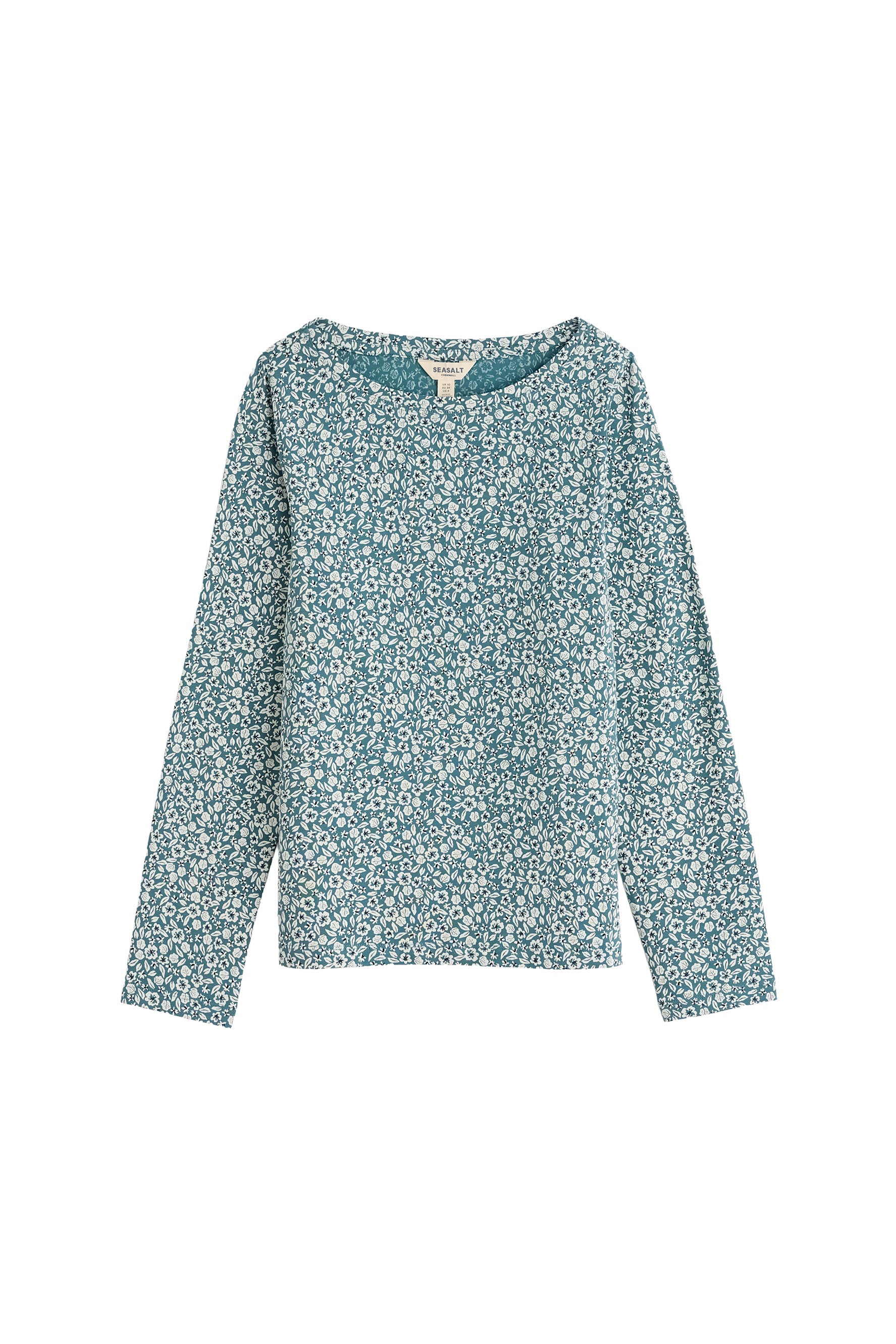 Seasalt Easel Organic Cotton Top - Pressed Ditsy Estuary