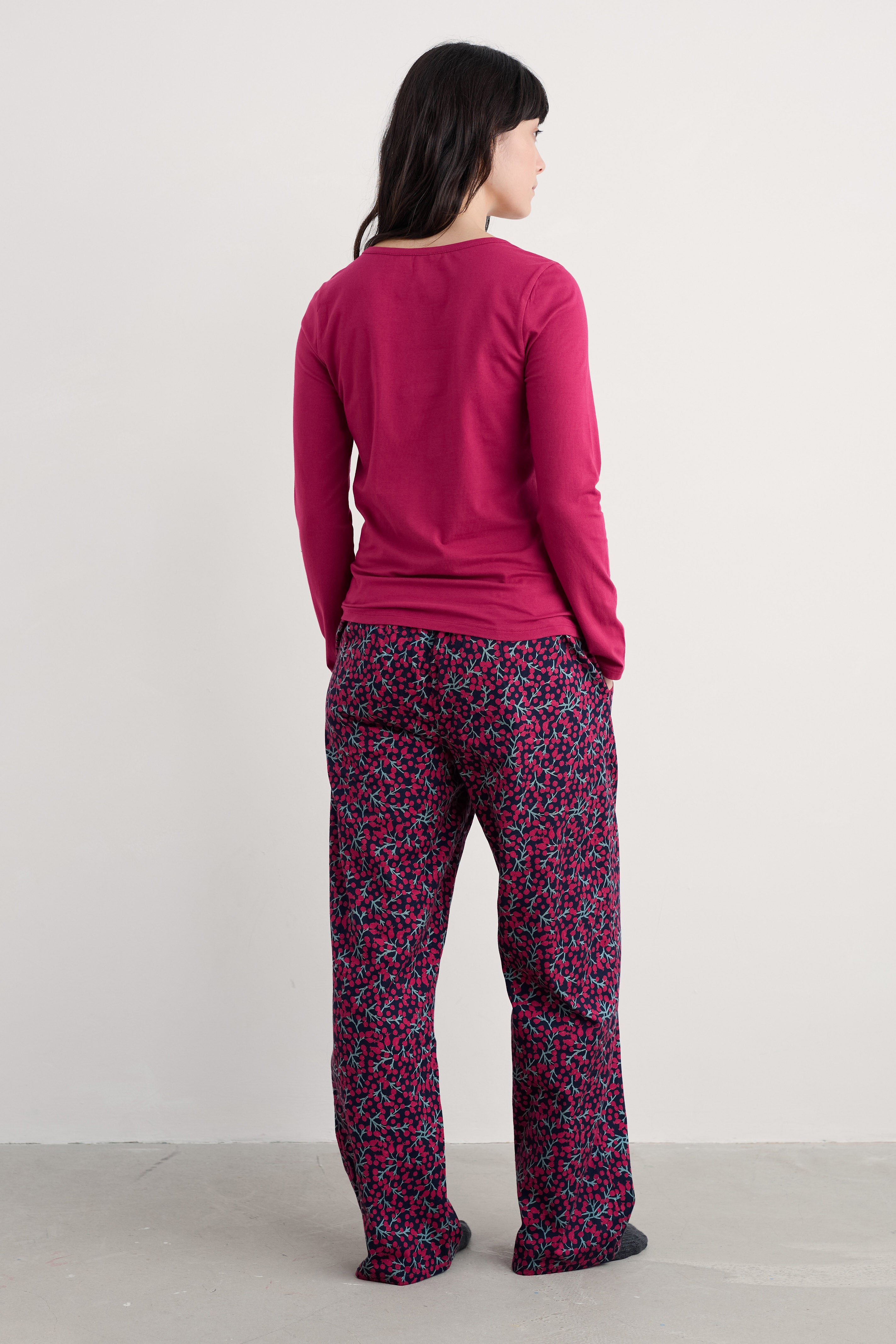 Seasalt Evening Path Pyjamas - Berry Branches Maritime