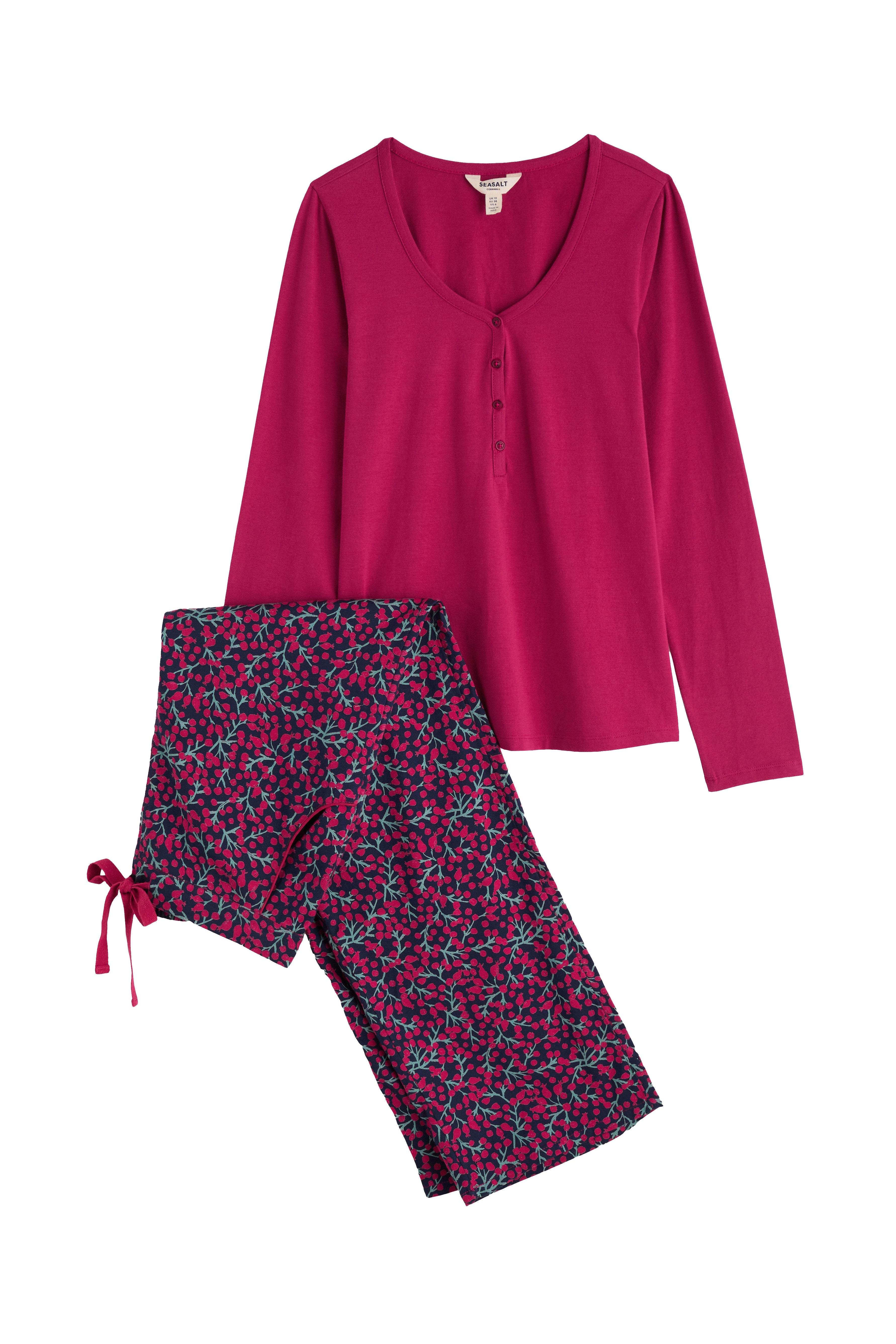 Seasalt Evening Path Pyjamas - Berry Branches Maritime