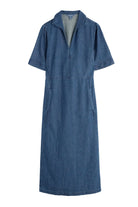 Seasalt Fen Violet Denim Midi Dress - Mid Wash
