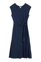 Seasalt Fettling Jersey Tie Detail Midi Dress - Dotty Speckle Maritime