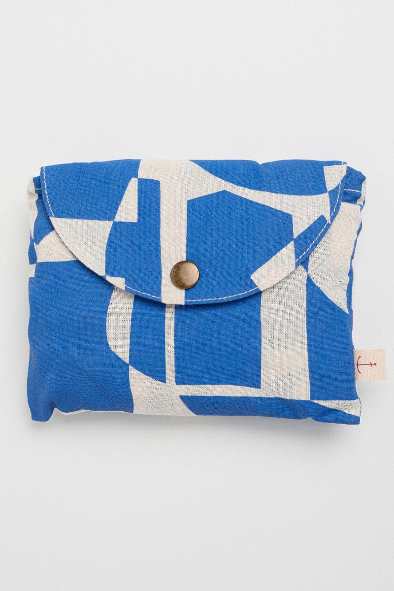 Seasalt Foldaway Canvas Shopper - Paper Forms Cargo Chalk B-AC27958_35433_OS