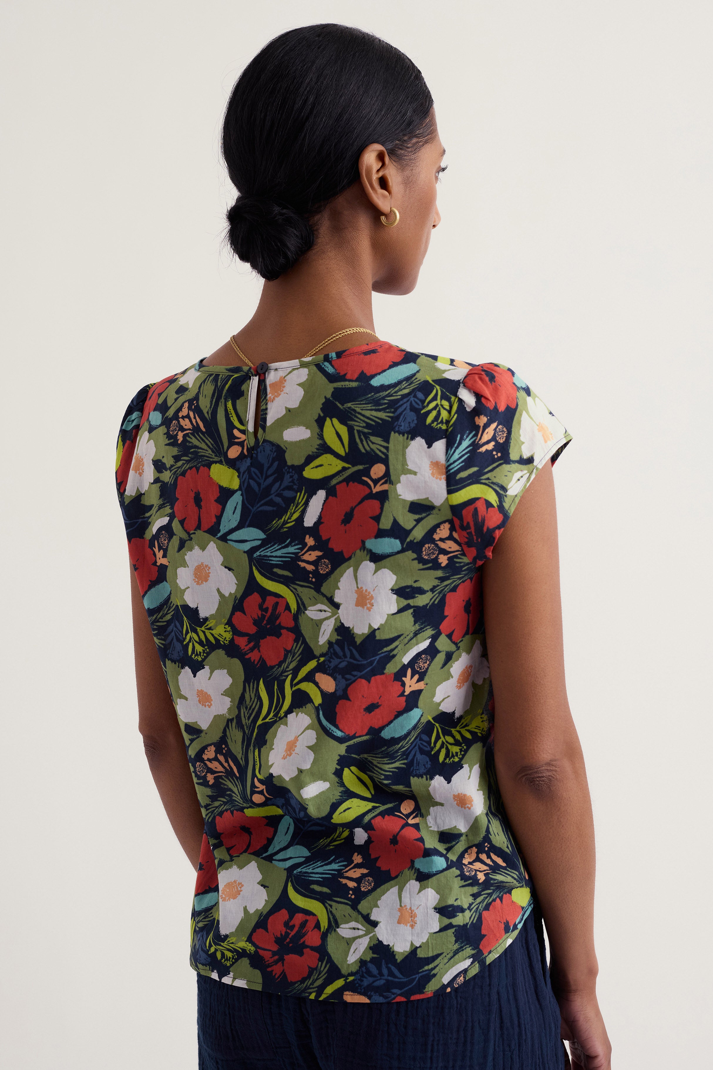 Seasalt Garden Gate T-Shirt - Summer Shadows Mix