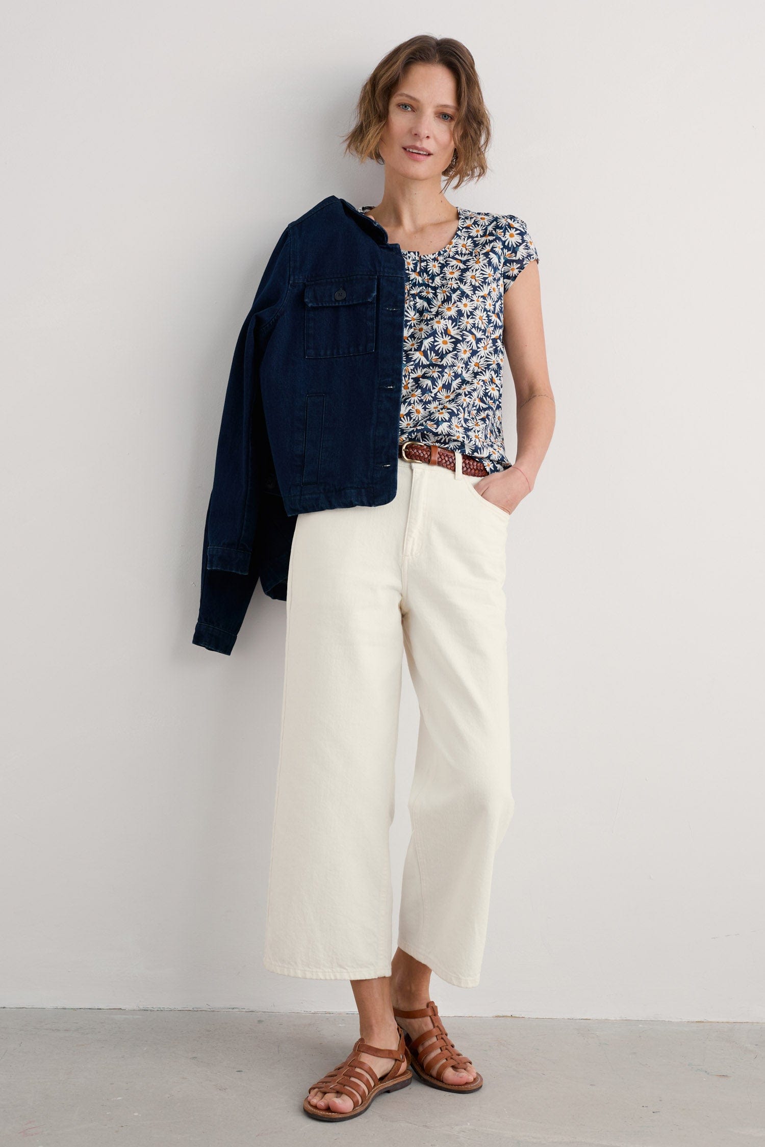 Seasalt Garden Gate Top - Scatter Daisy Maritime