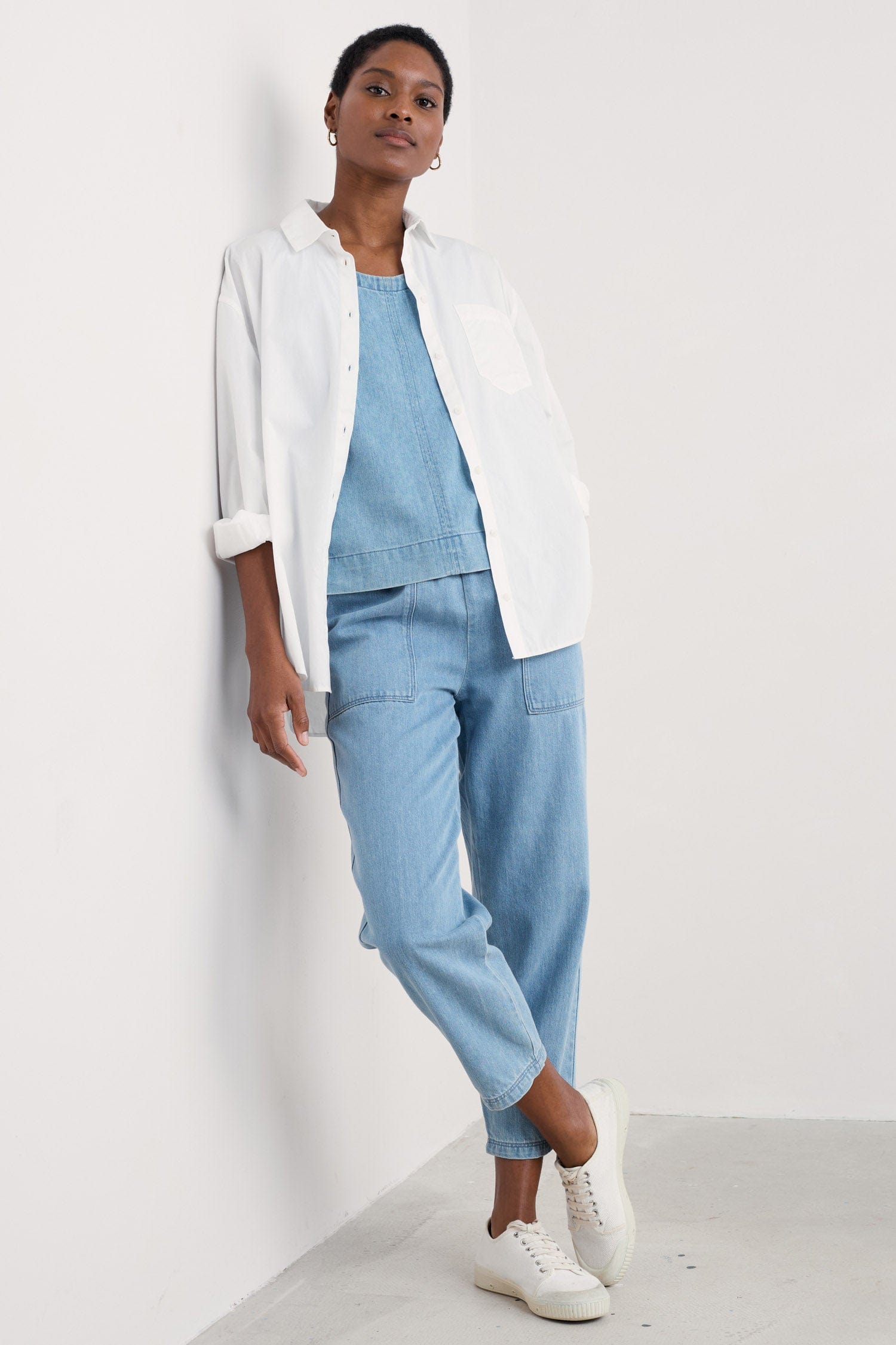 Seasalt Gawen Denim Vest - Light Wash