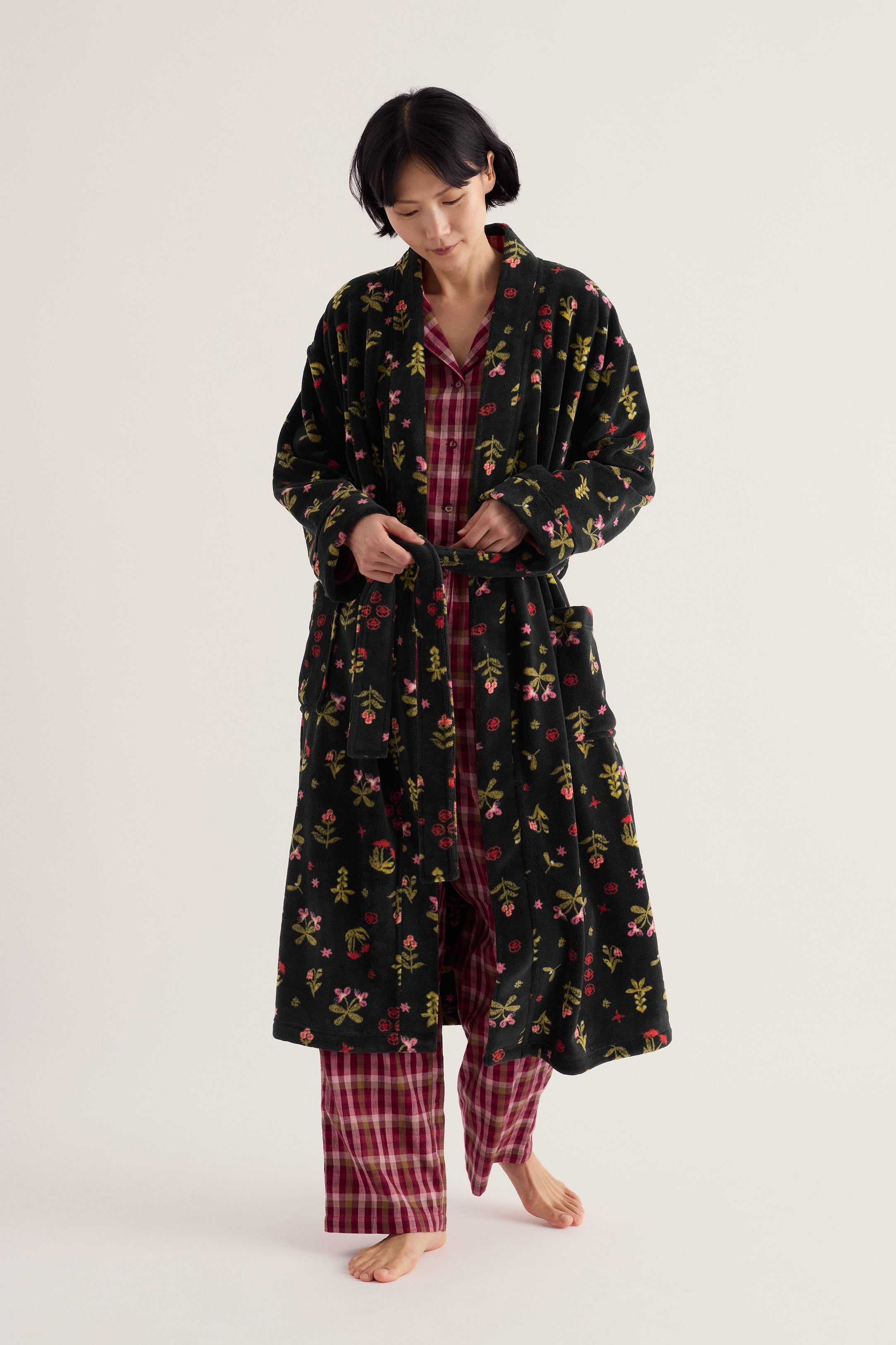 Seasalt Hushing Gown - Tapestry Flowers Onyx