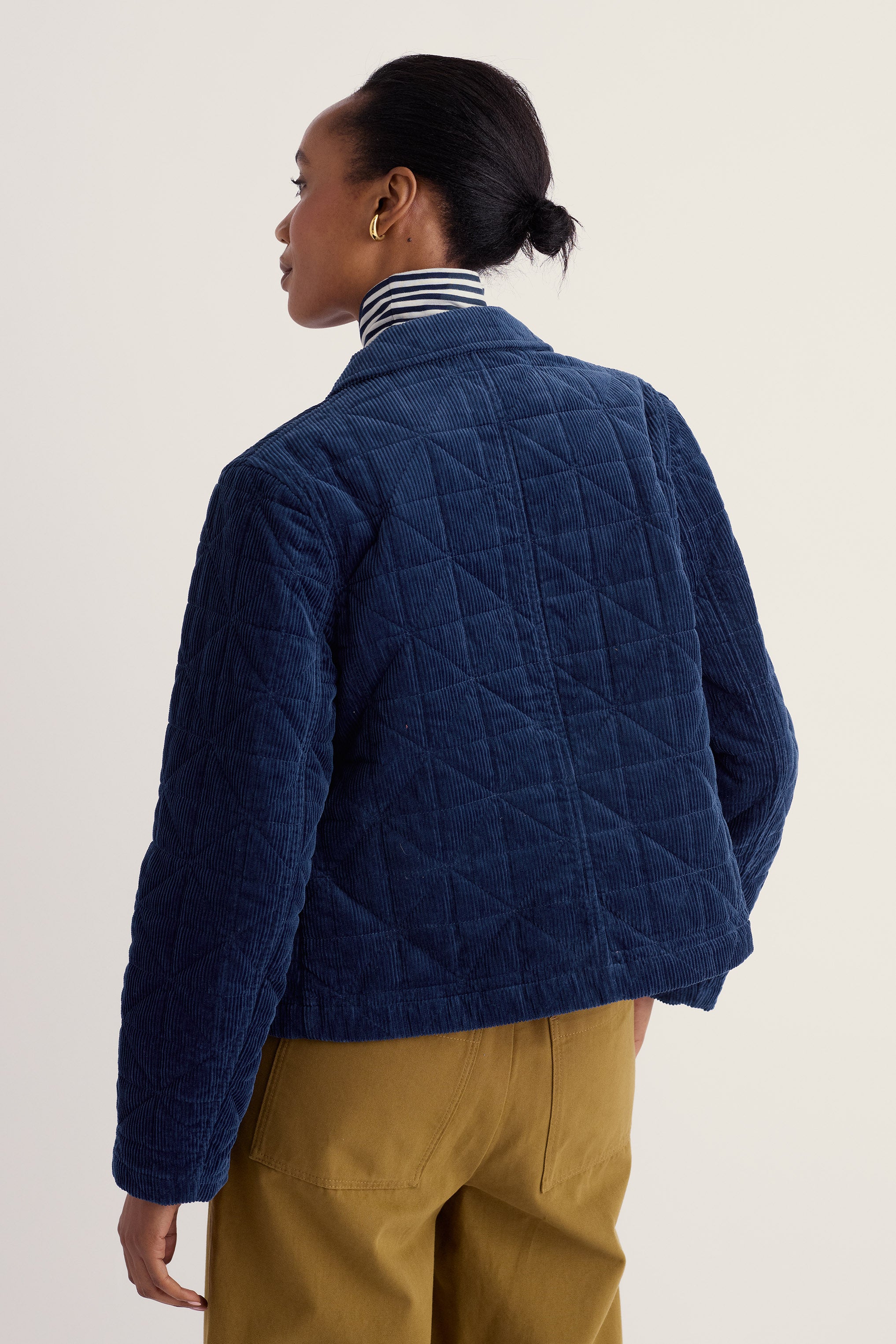 Seasalt Incoming Tide Quilted Cord Jacket - French Blue