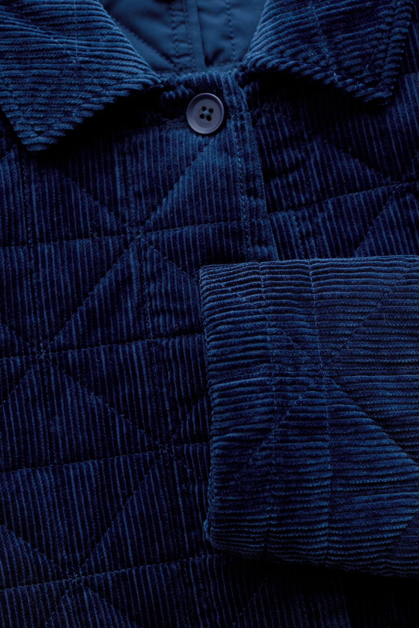 Seasalt Incoming Tide Quilted Cord Jacket - French Blue