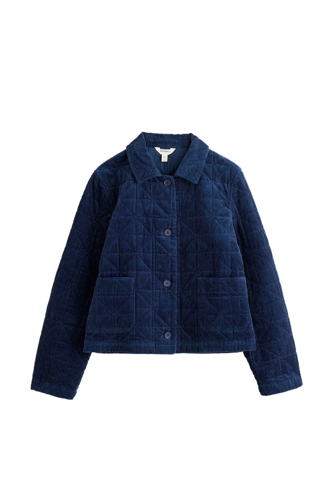 Seasalt Incoming Tide Quilted Cord Jacket - French Blue