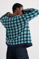 Seasalt Kensa Organic Cotton Checked Cardigan - Circlet Maritime Emulsion