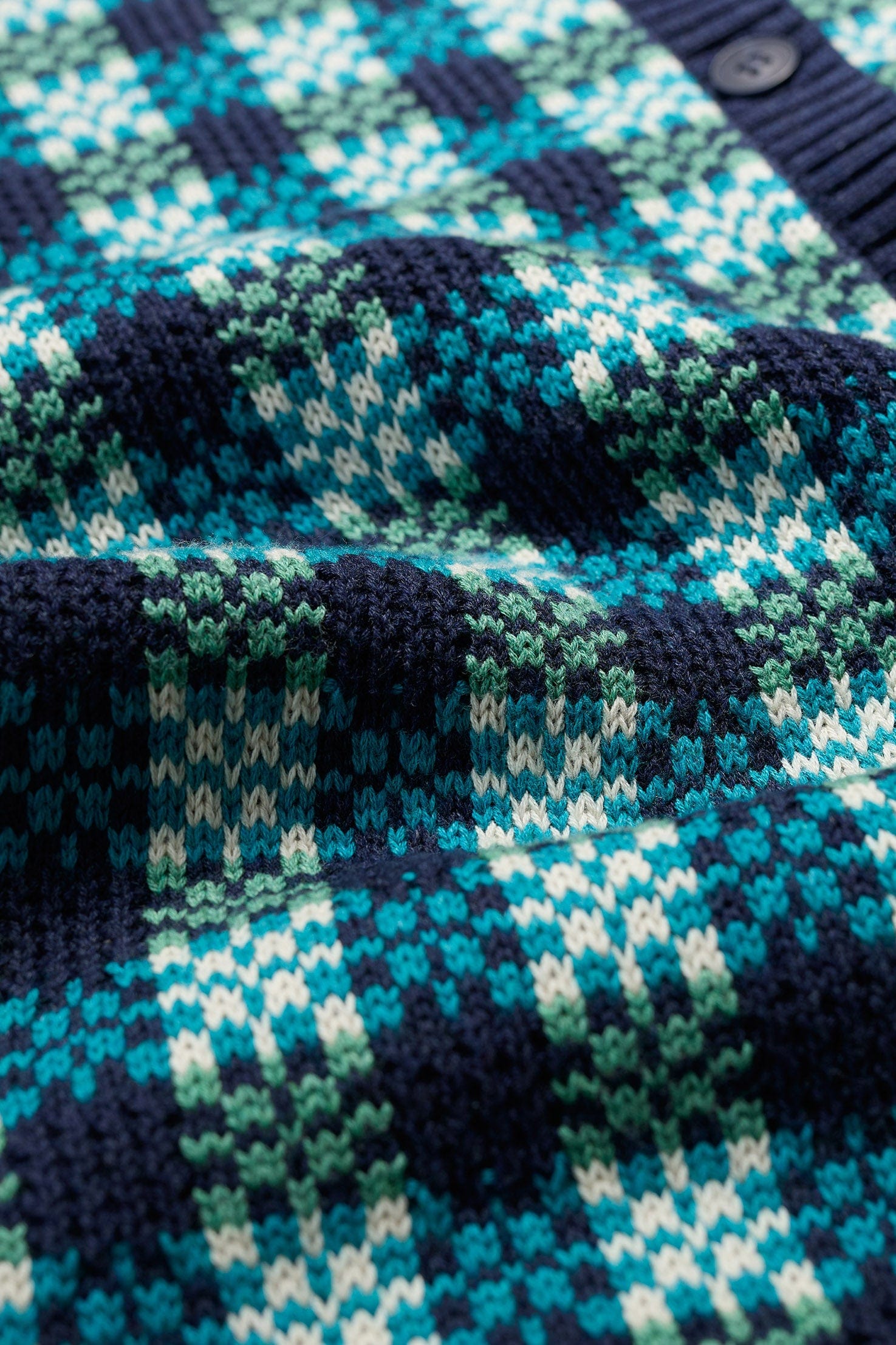 Seasalt Kensa Organic Cotton Checked Cardigan - Circlet Maritime Emulsion