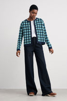 Seasalt Kensa Organic Cotton Checked Cardigan - Circlet Maritime Emulsion