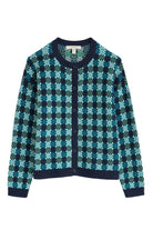 Seasalt Kensa Organic Cotton Checked Cardigan - Circlet Maritime Emulsion
