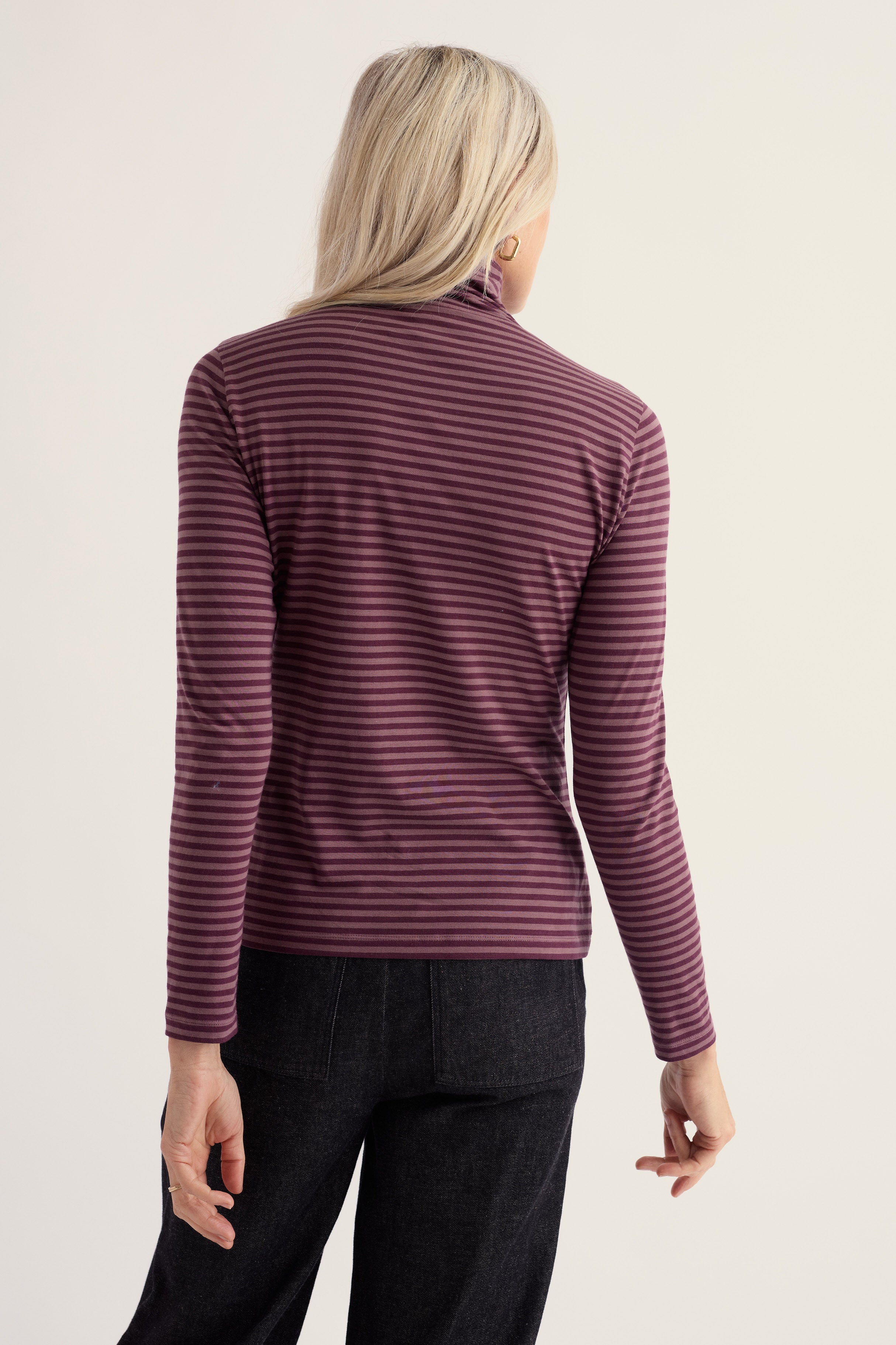 Seasalt Landing Roll Neck Top - Pellitras Dark Hellebore