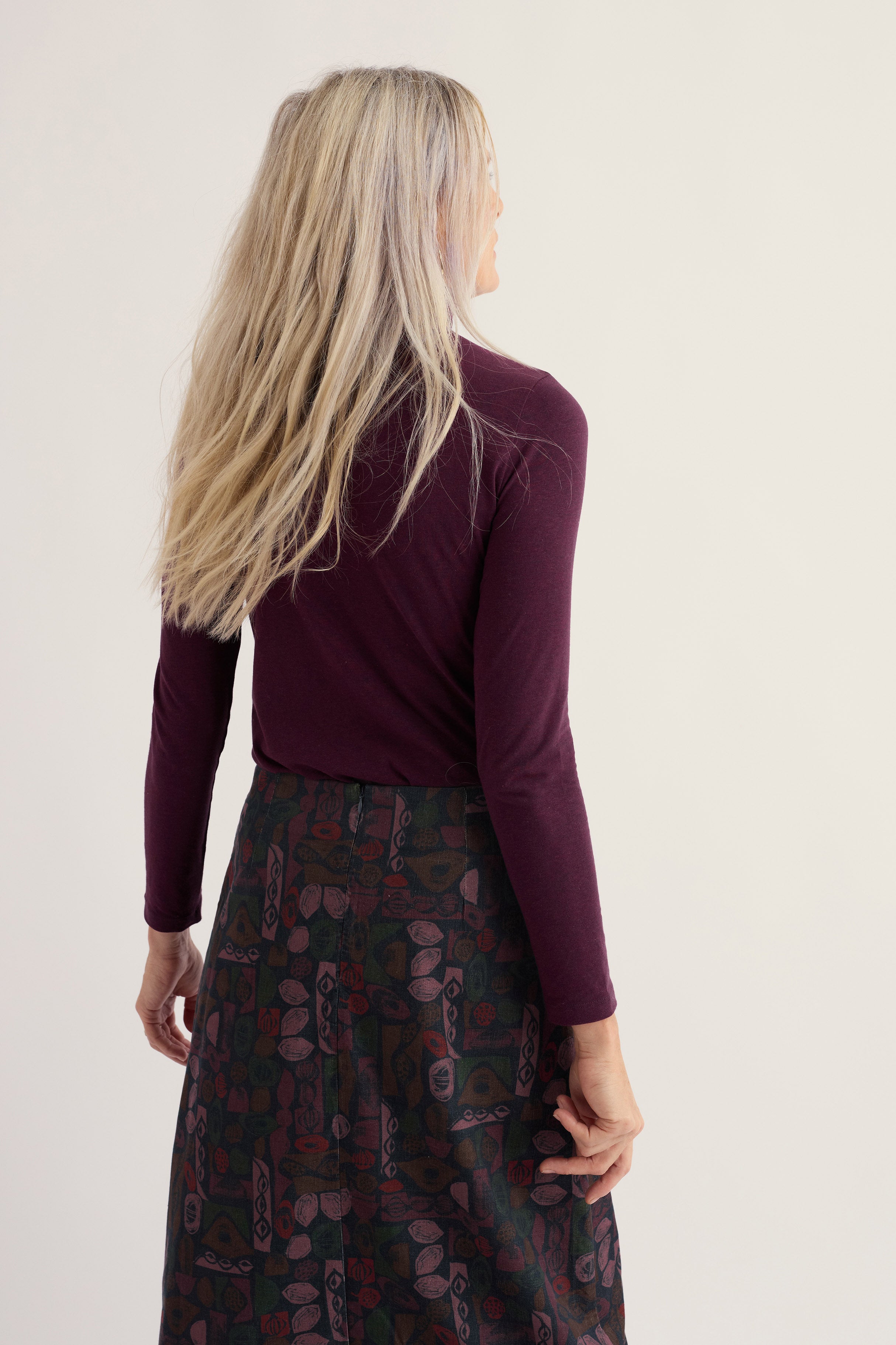 Seasalt Landing Roll Top - Dark Hellebore