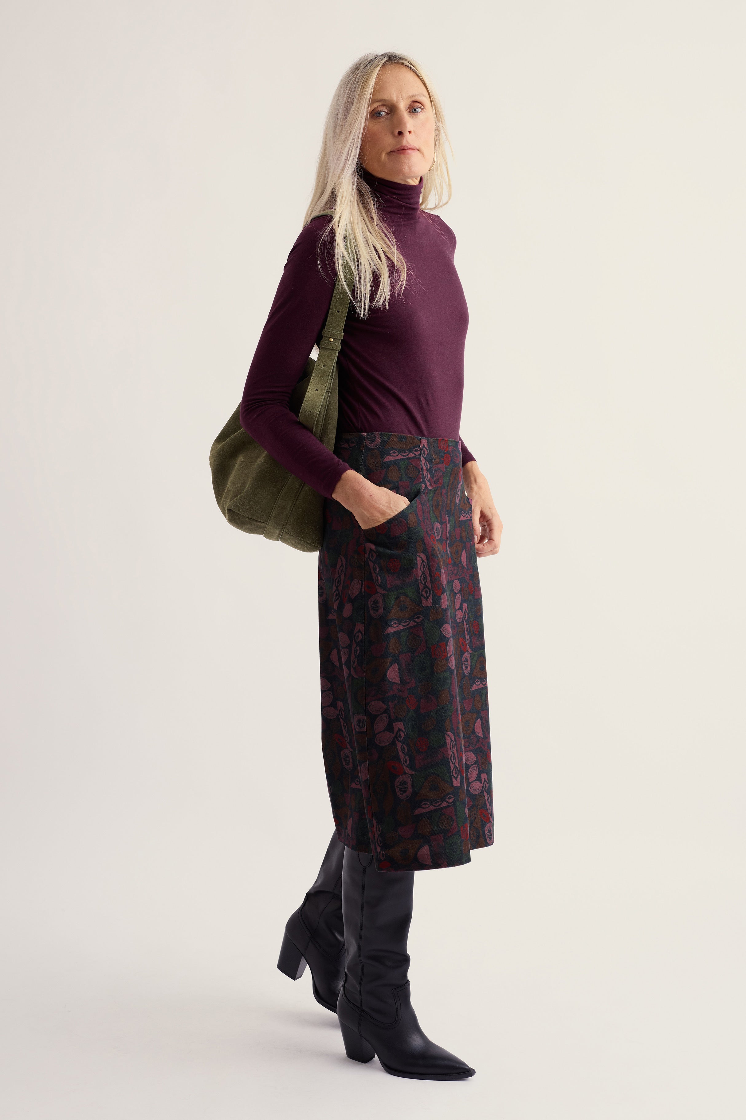 Seasalt Landing Roll Top - Dark Hellebore