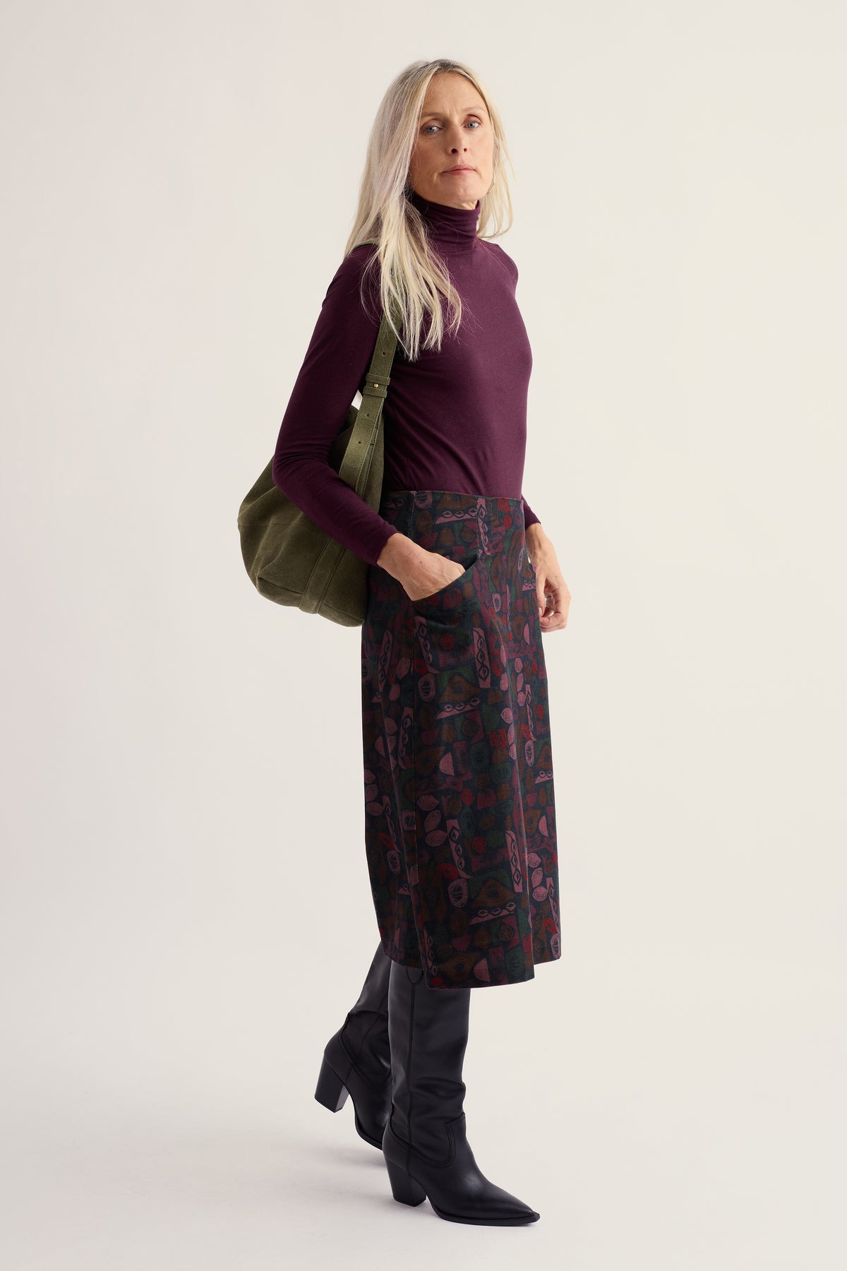 Seasalt Landing Roll Top - Dark Hellebore