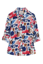 Seasalt Larissa Organic Cotton Shirt - Marine Forms Chalk