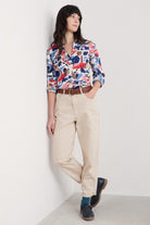 Seasalt Larissa Organic Cotton Shirt - Marine Forms Chalk