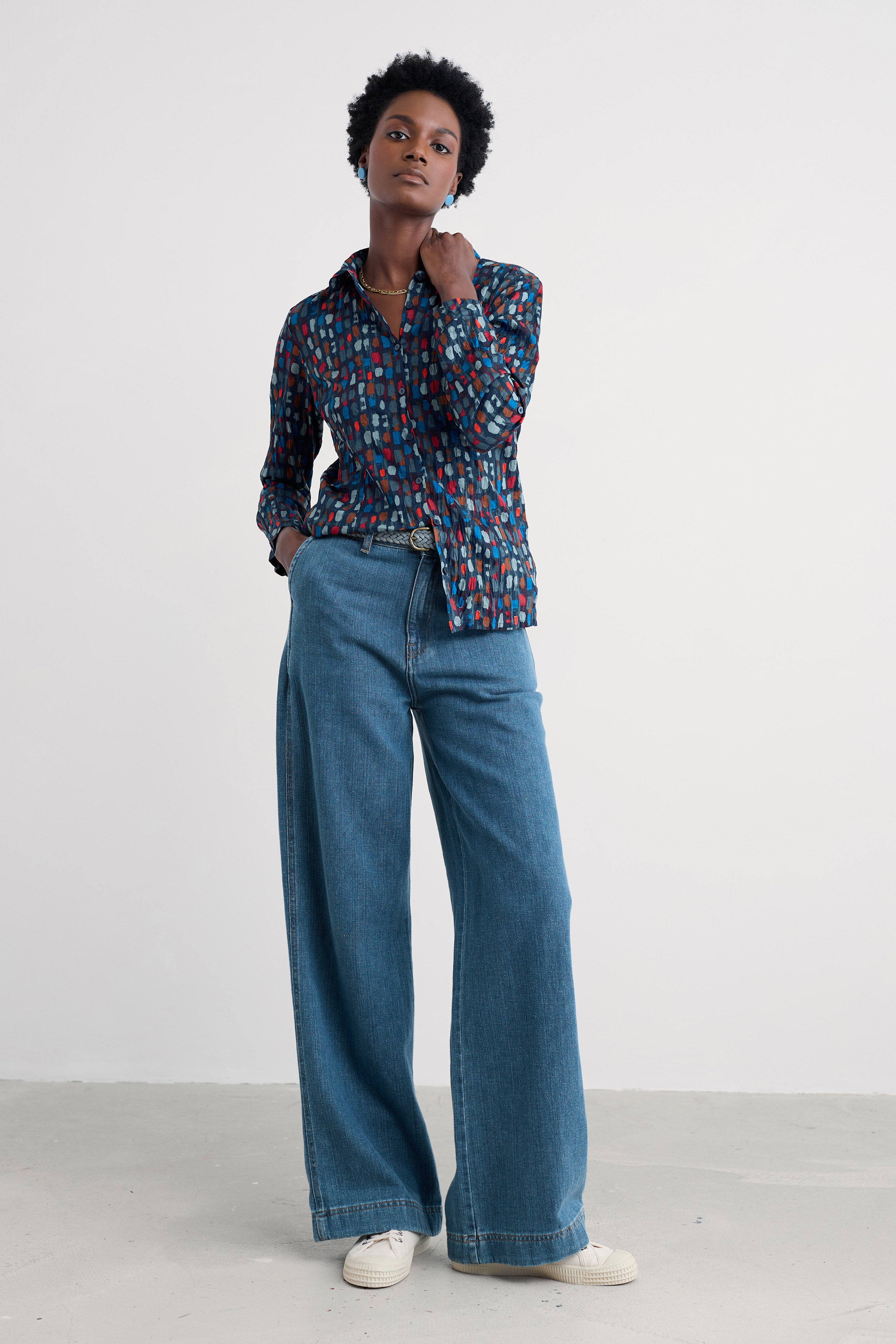 Seasalt Larissa Shirt - Dye Strokes Dark Lugger