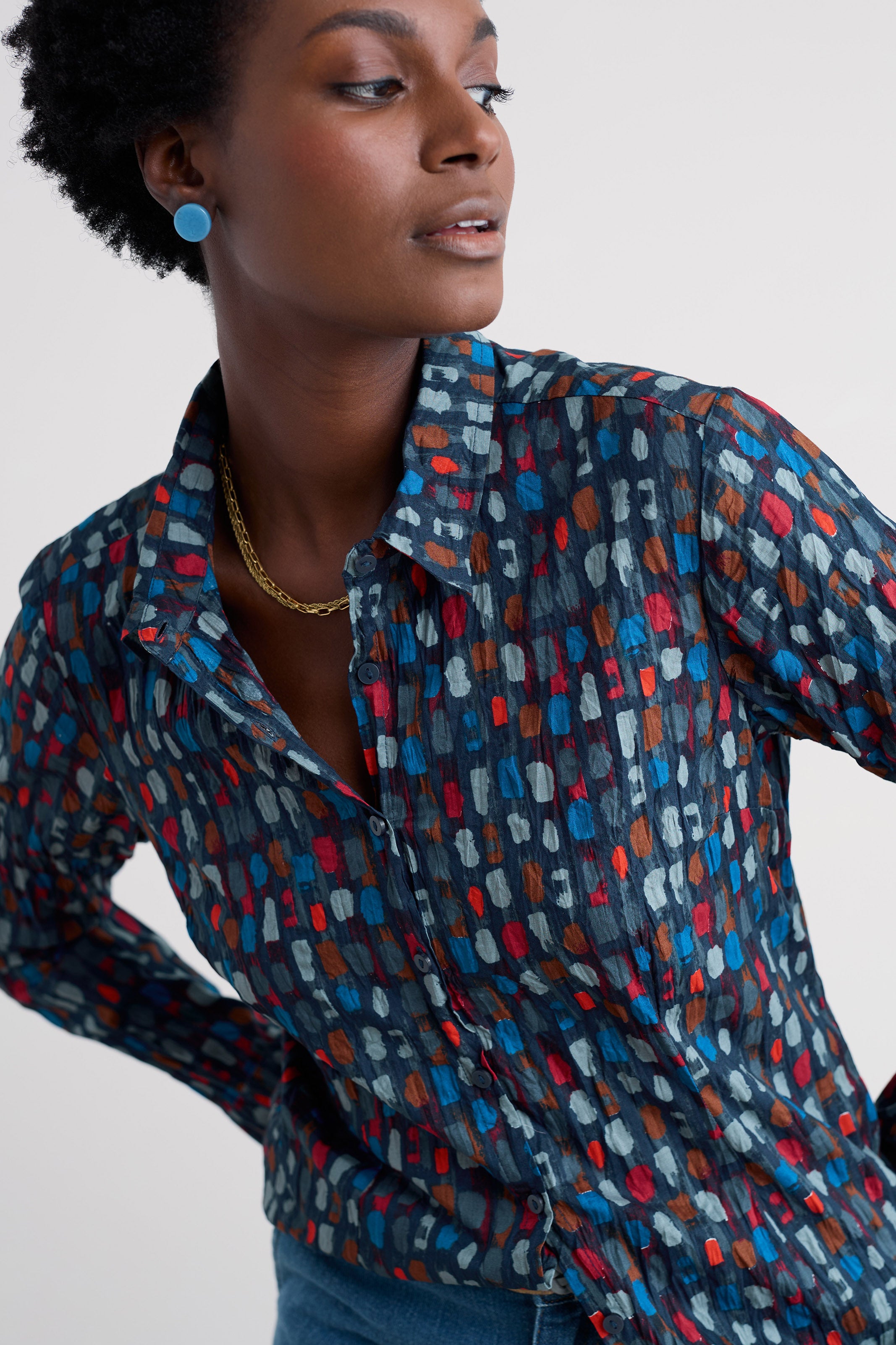 Seasalt Larissa Shirt - Dye Strokes Dark Lugger