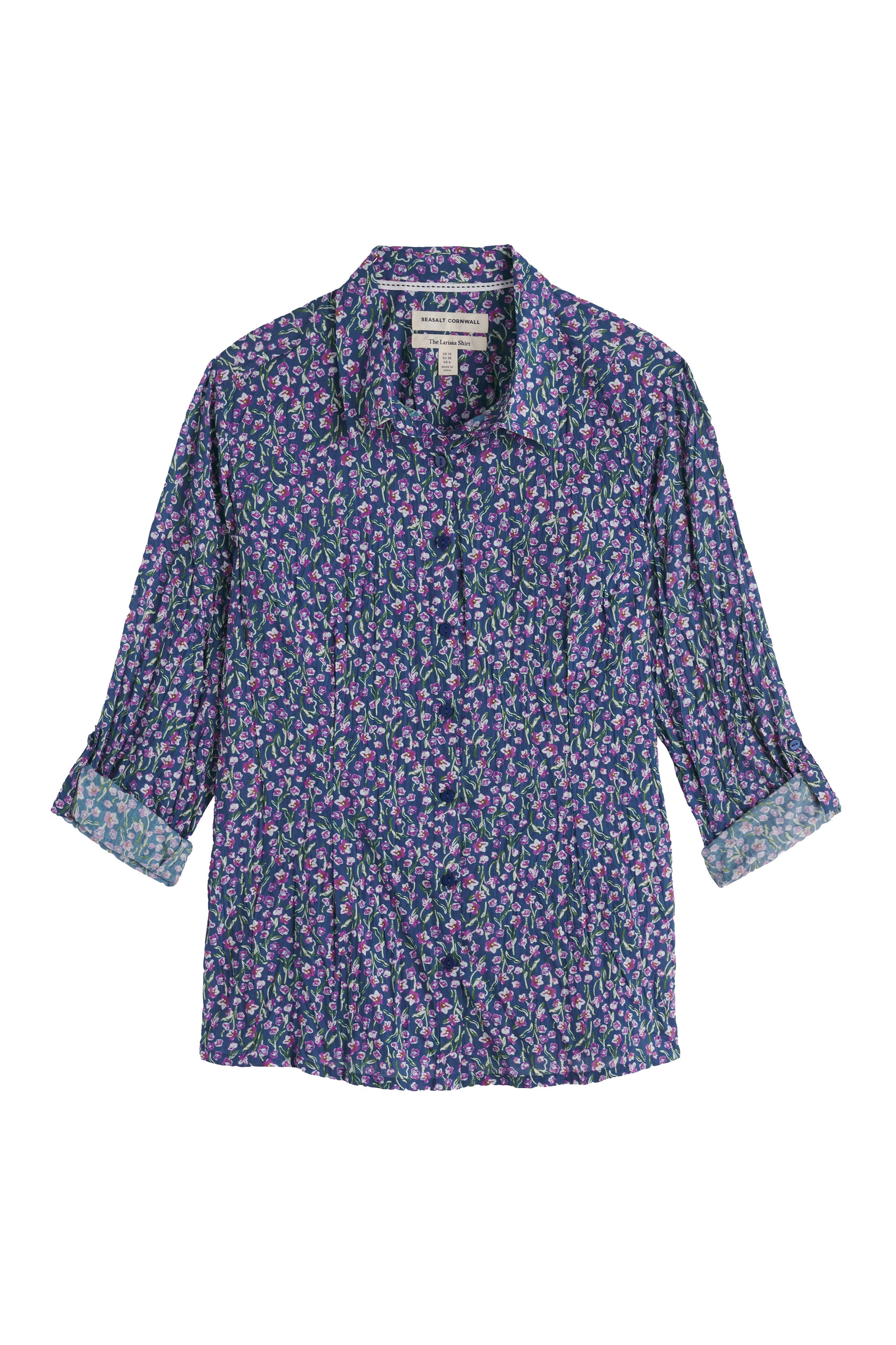 Seasalt Larissa Shirt - Flax Flower Bright Orchid