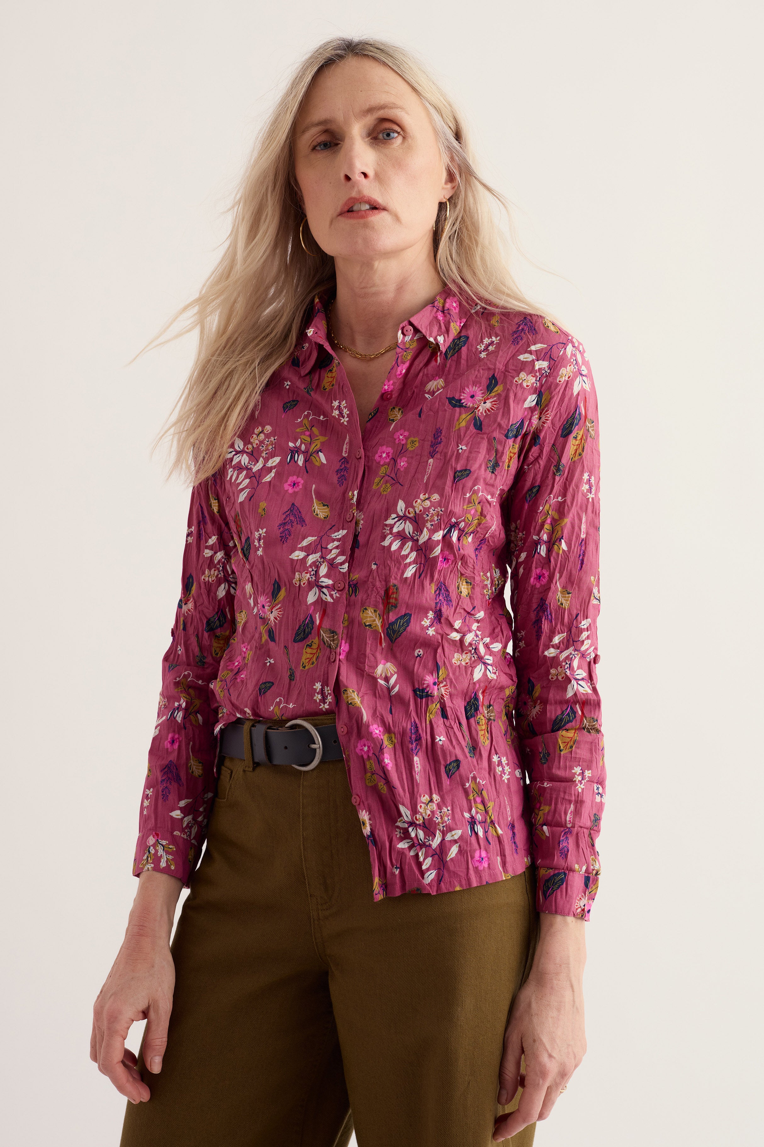Seasalt Larissa Shirt - Flora Study Rosa