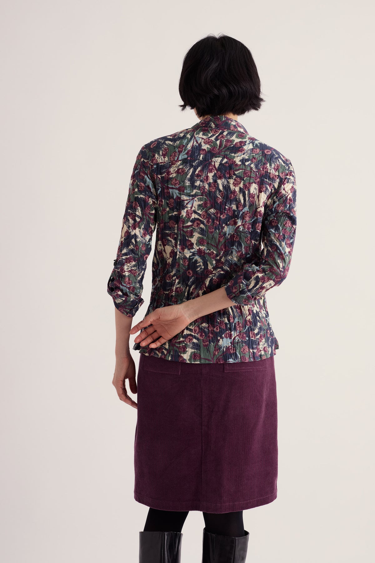 Seasalt Larissa Shirt - Inky Seedheads Aran