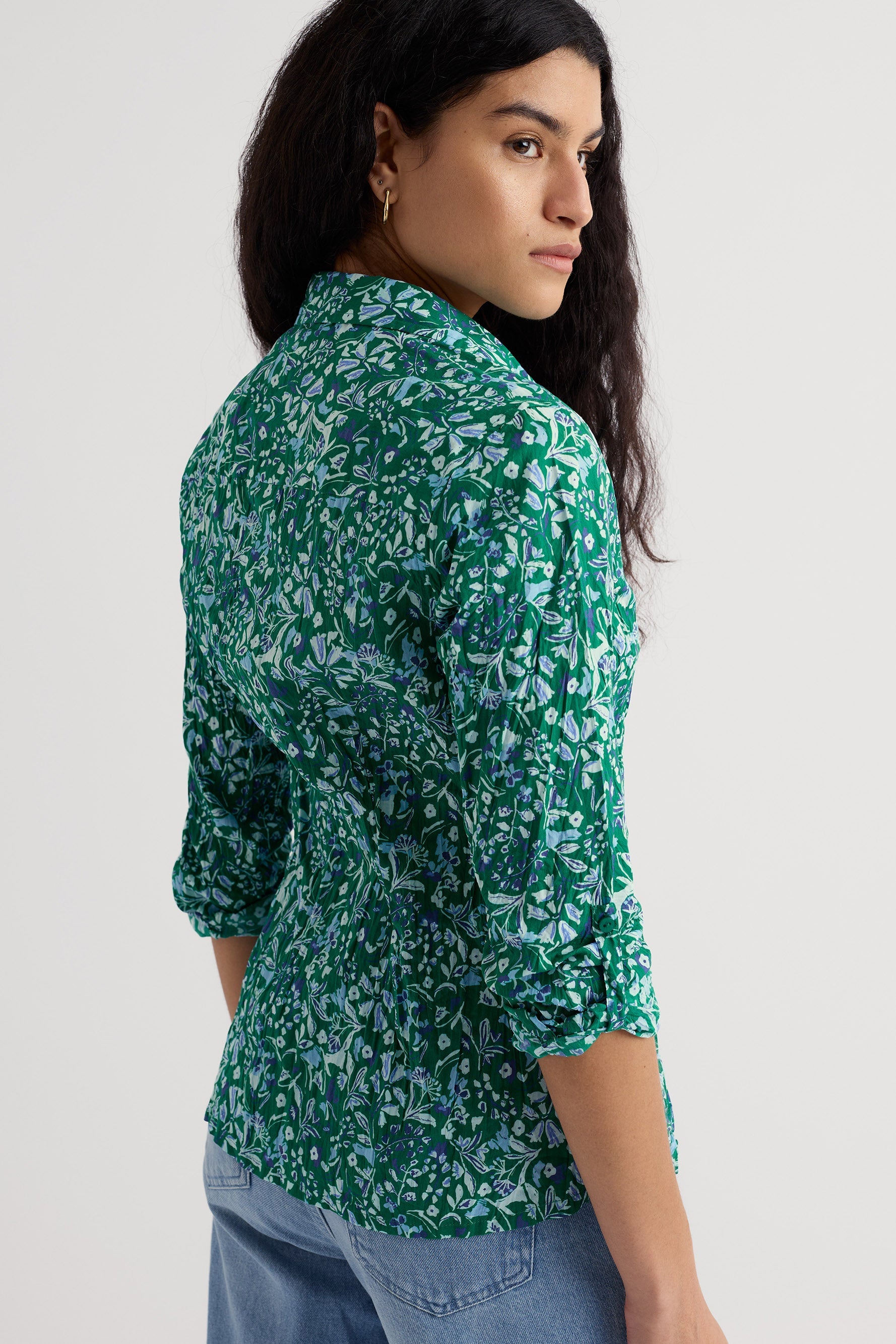 Seasalt Larissa Shirt - Woodland Floral Dark Stem