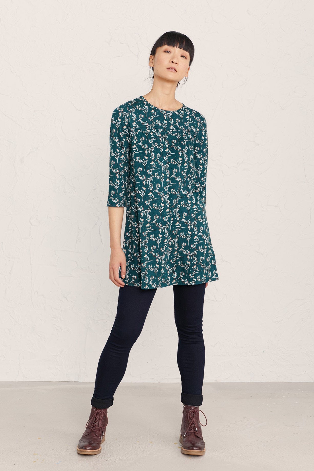 Seasalt Low Rocks Tunic - Brushed Stems Dark Lake