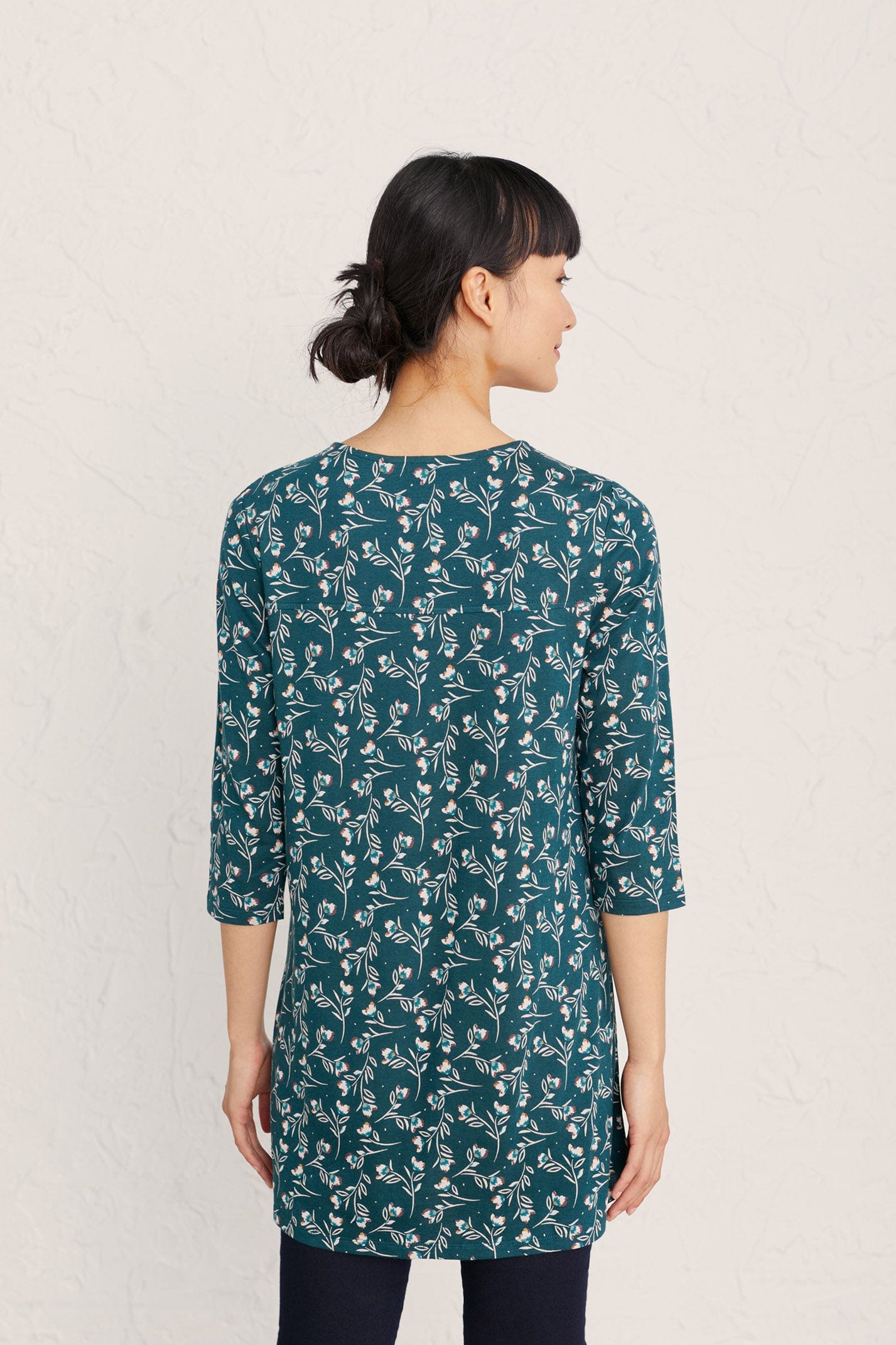 Seasalt Low Rocks Tunic - Brushed Stems Dark Lake