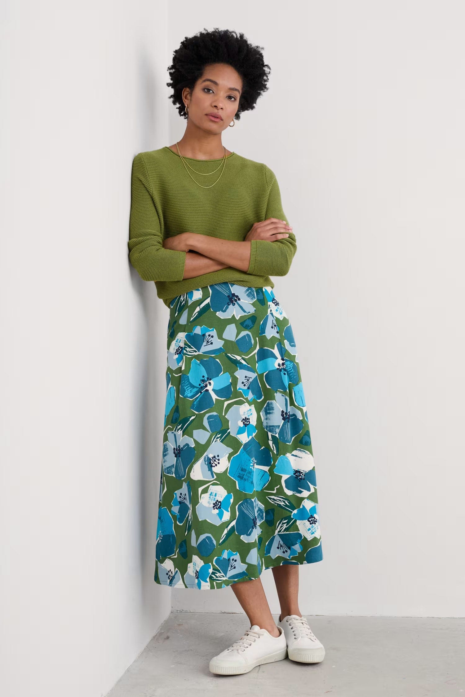 Seasalt Makers Cotton Jumper - Dark Citron