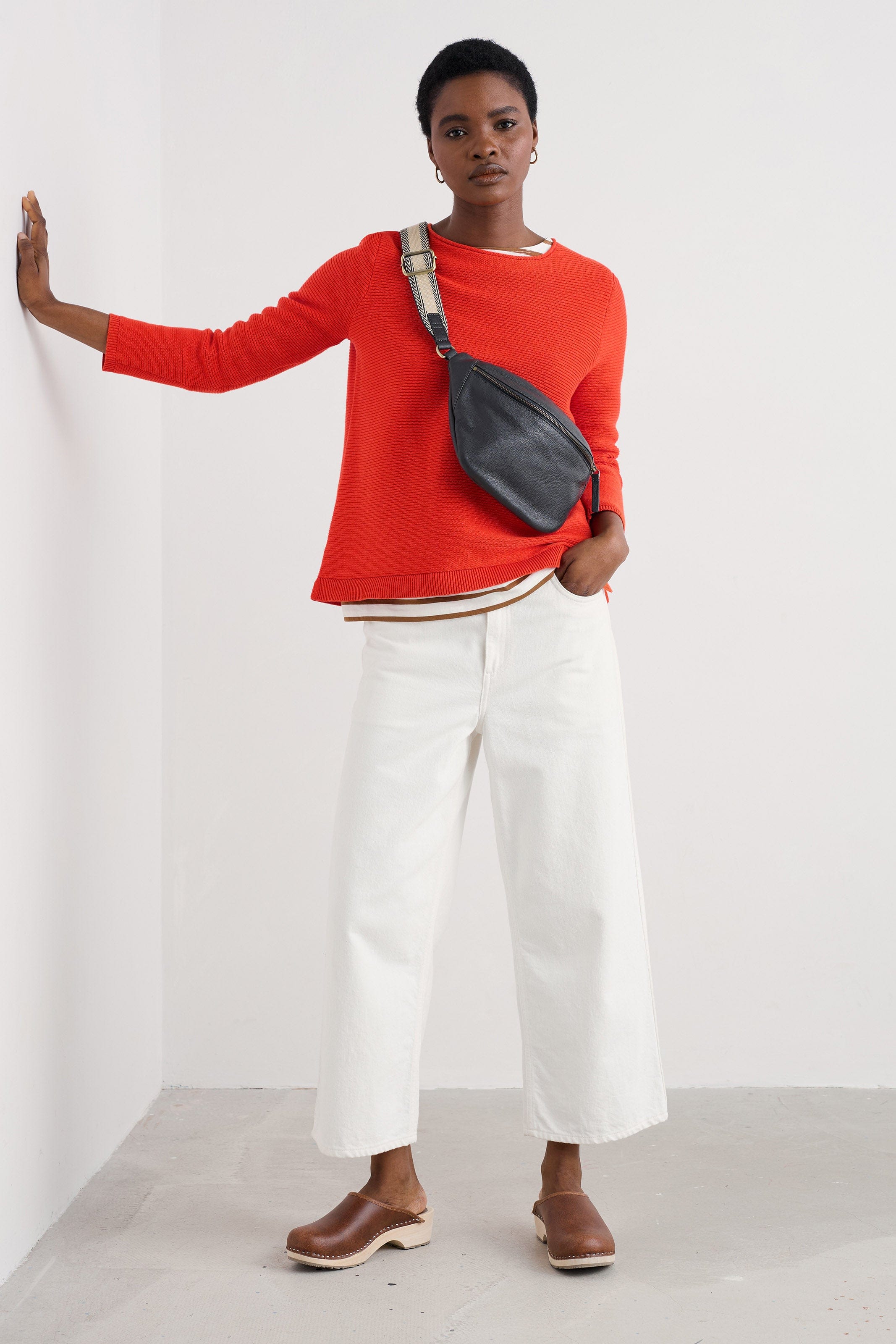 Seasalt Makers Cotton Jumper - Mandarin