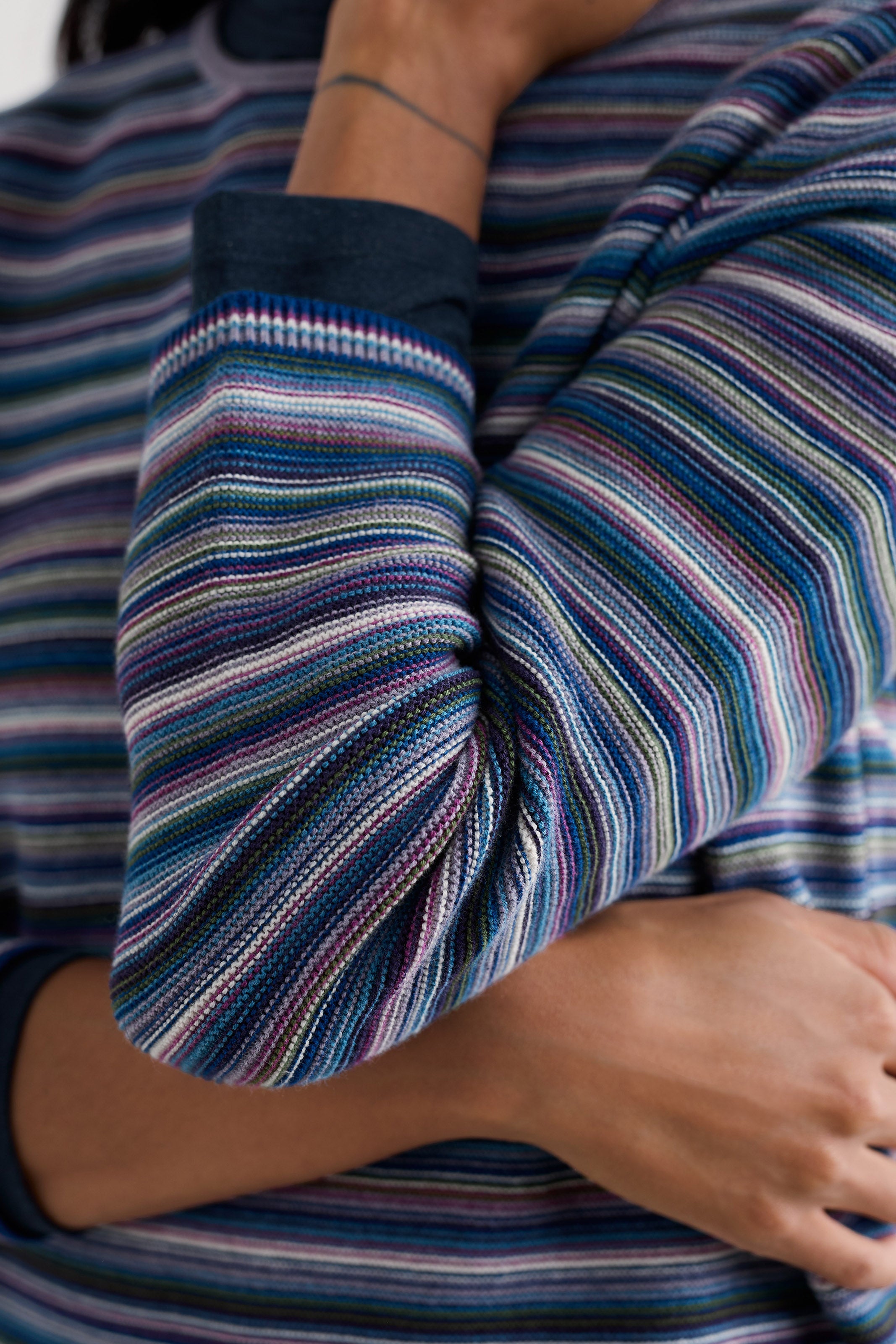 Seasalt Makers Jumper - Ripple Marks Grape Thistle Mix