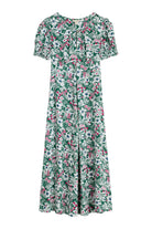 Seasalt Marsh Violet Short Sleeve Dress - Garden Flowers Dark Forage
