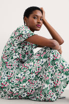 Seasalt Marsh Violet Short Sleeve Dress - Garden Flowers Dark Forage