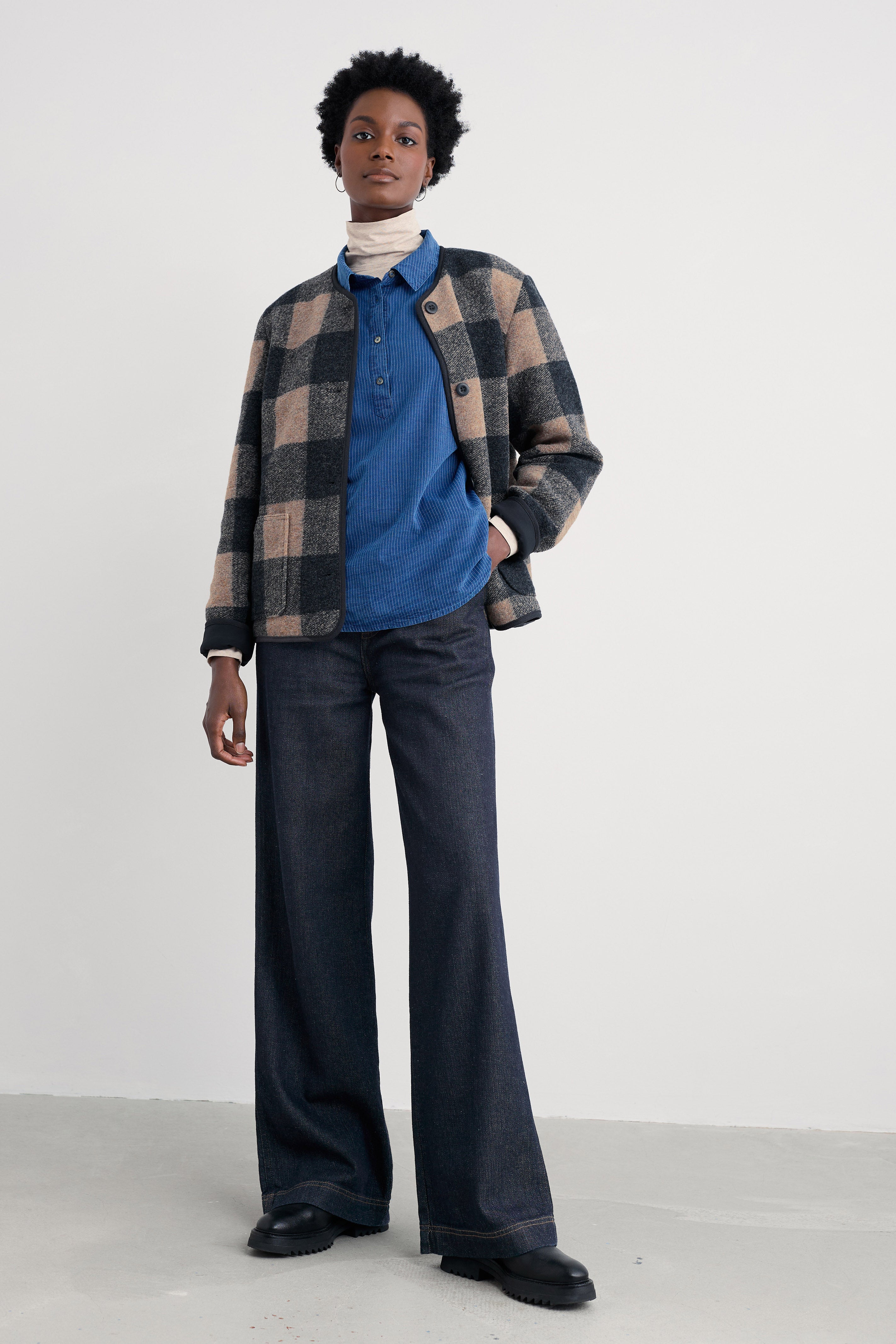 Seasalt Merywen Checked Jacket - Revow Maritime