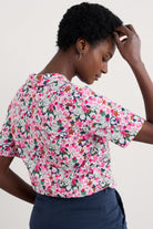 Seasalt Misty Sky Jersey Shirt - Blossom Sketch Chalk