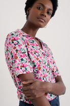 Seasalt Misty Sky Jersey Shirt - Blossom Sketch Chalk