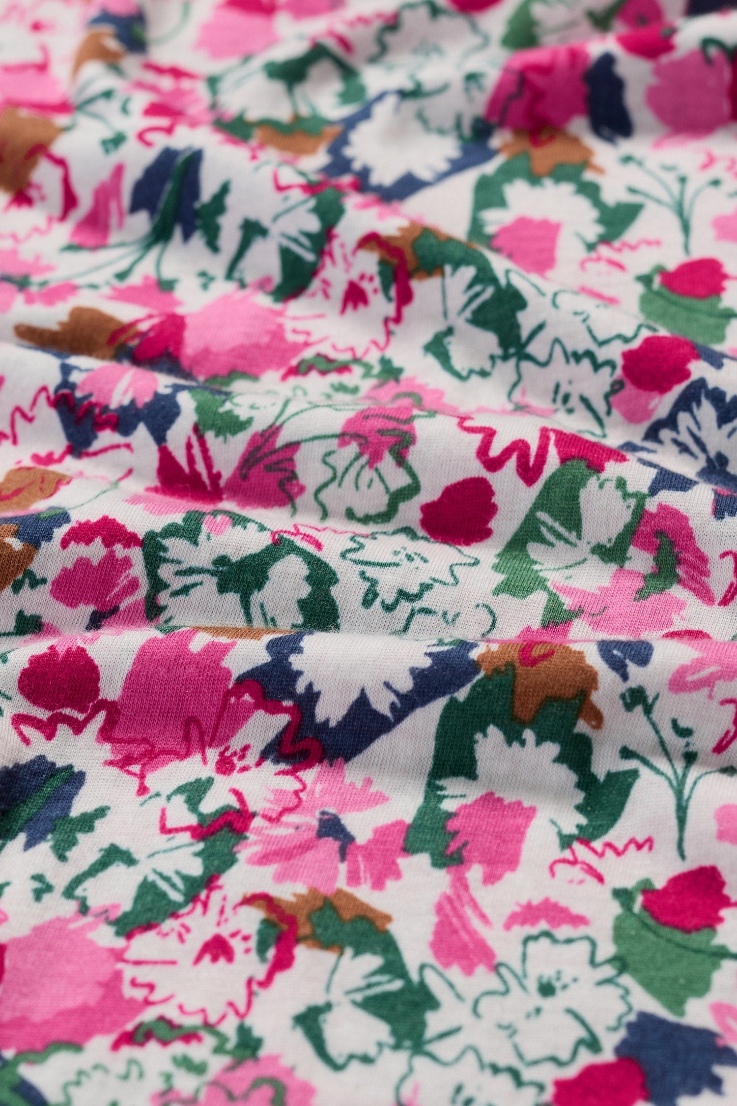 Seasalt Misty Sky Jersey Shirt - Blossom Sketch Chalk