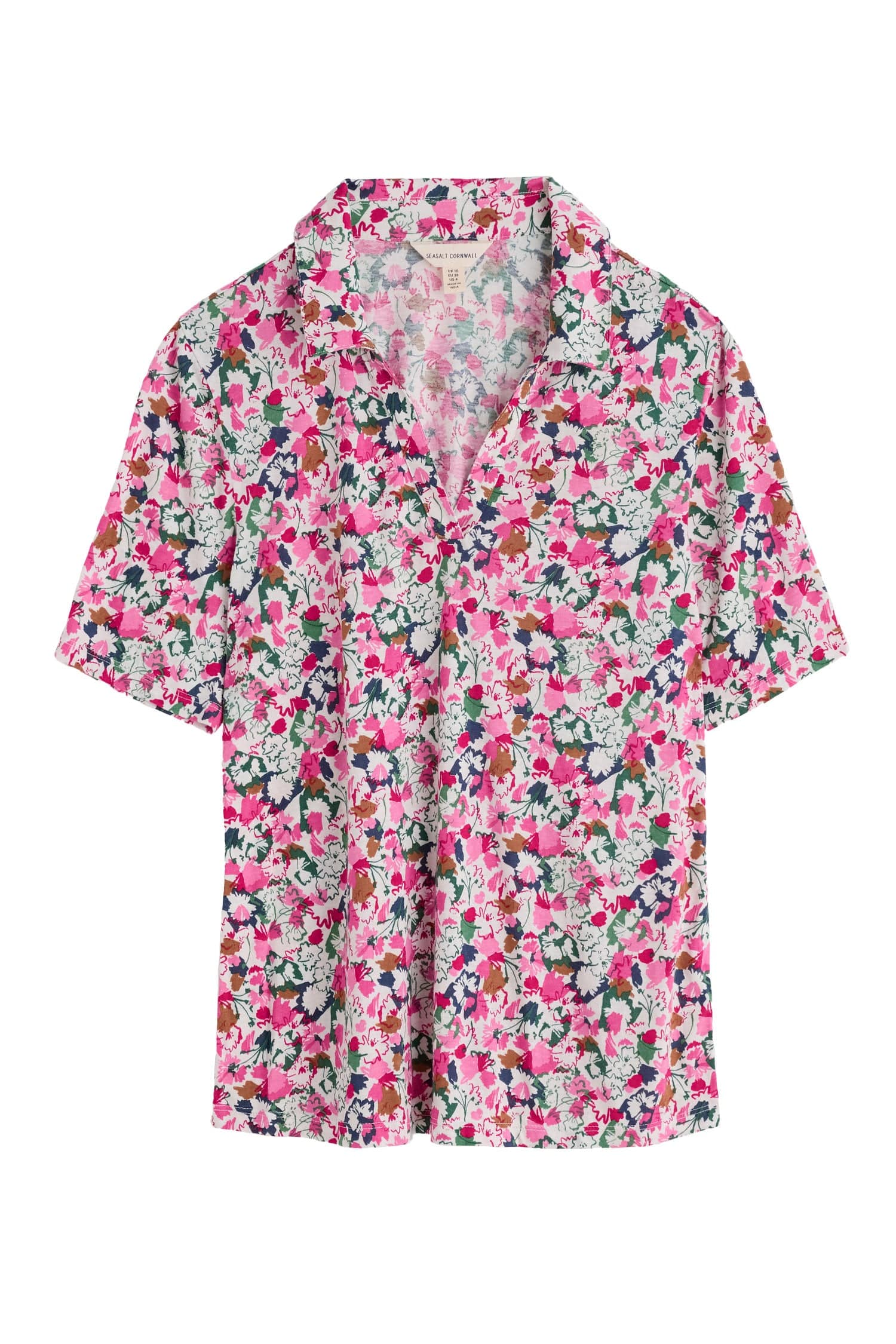 Seasalt Misty Sky Jersey Shirt - Blossom Sketch Chalk