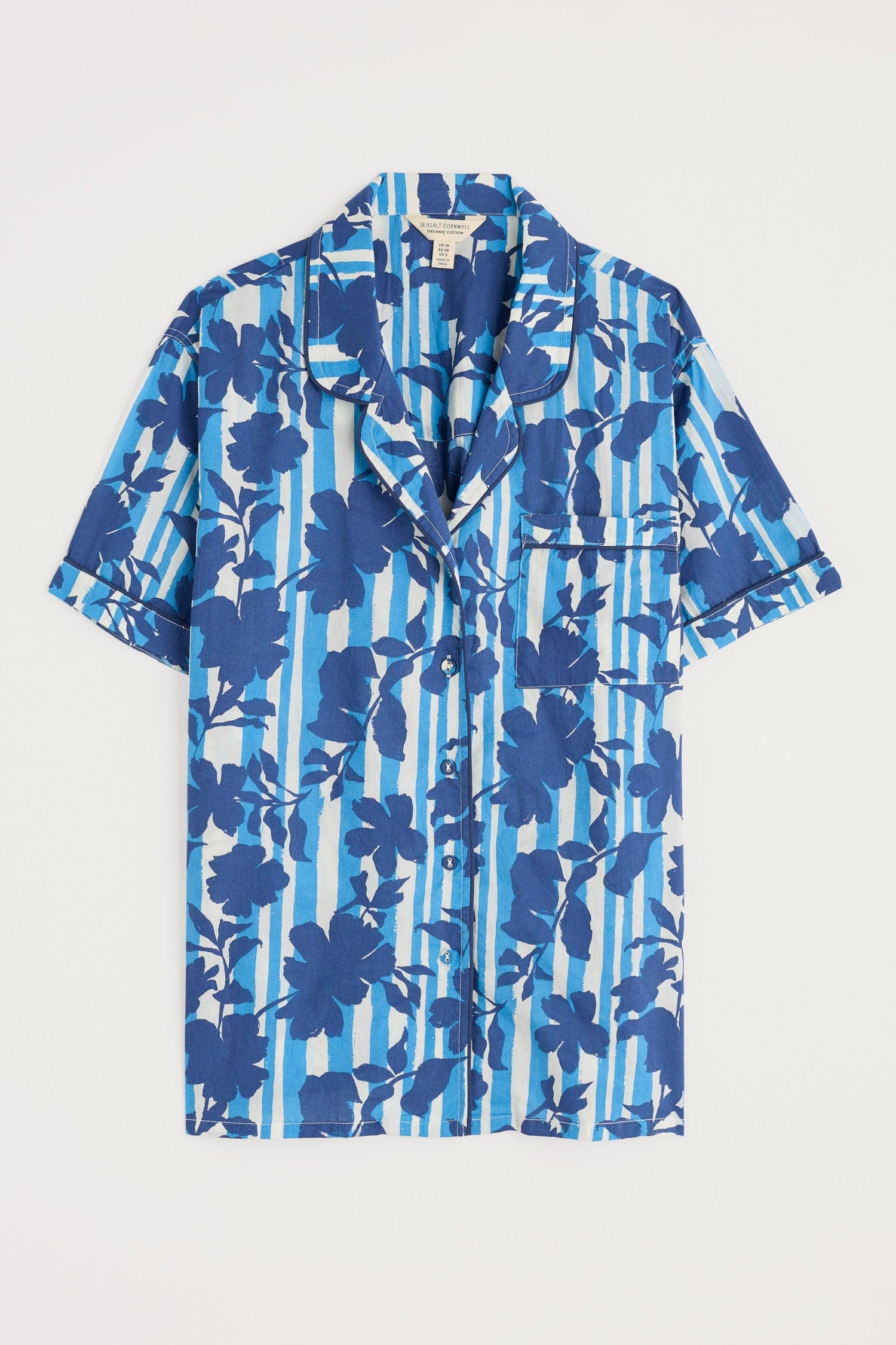 Seasalt Nesting Bird Pyjamas - Camellia Stripe Paddle