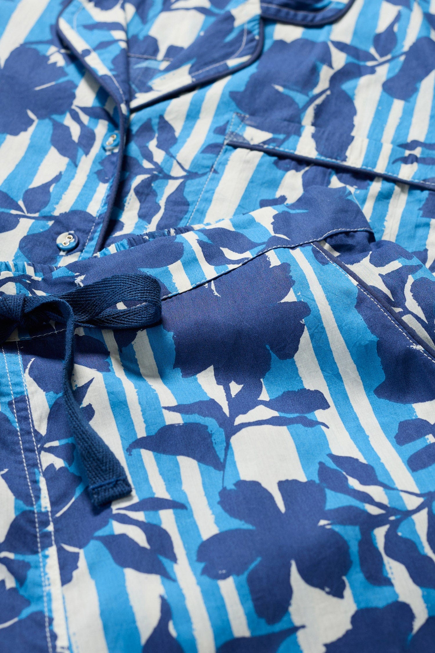 Seasalt Nesting Bird Pyjamas - Camellia Stripe Paddle