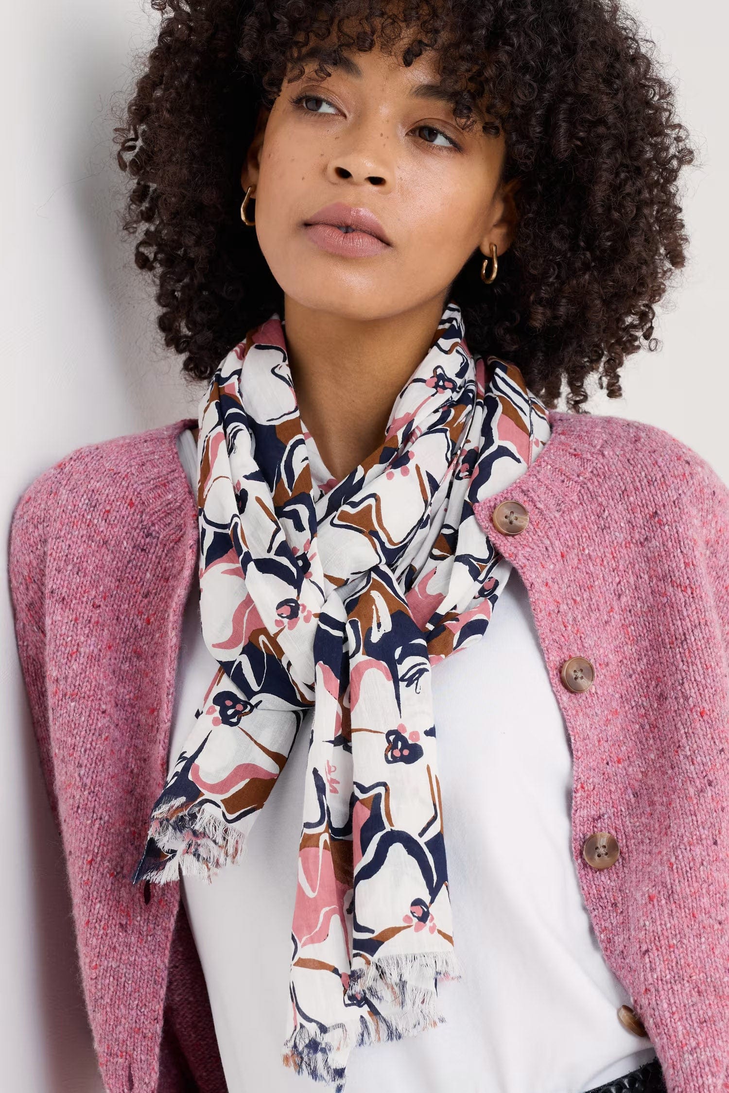 Seasalt New Everyday Scarf - Campion Bloom Toffee B-AC26850_34932_OS