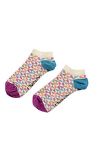 Seasalt Organic Cotton Arty Trainer Socks - Geo Poseidon Mix B-AC34643_35577_OS