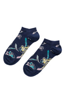 Seasalt Organic Cotton Arty Trainer Socks - Linear Floral Night B-AC34643_34798_OS