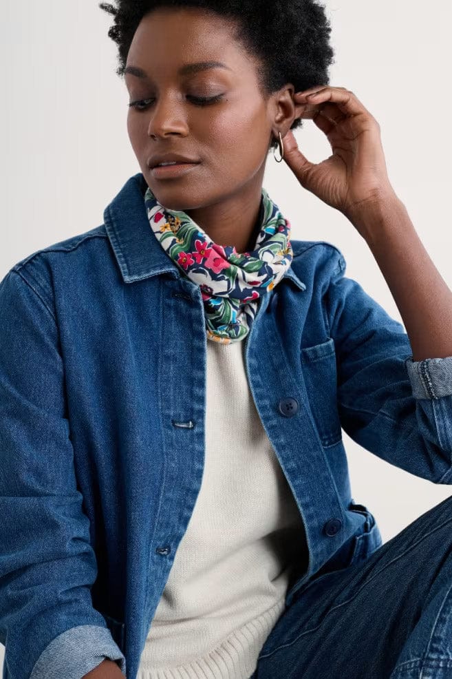 Seasalt Organic Cotton Handyband - Garden Flowers Night B-AC17523_35342_OS