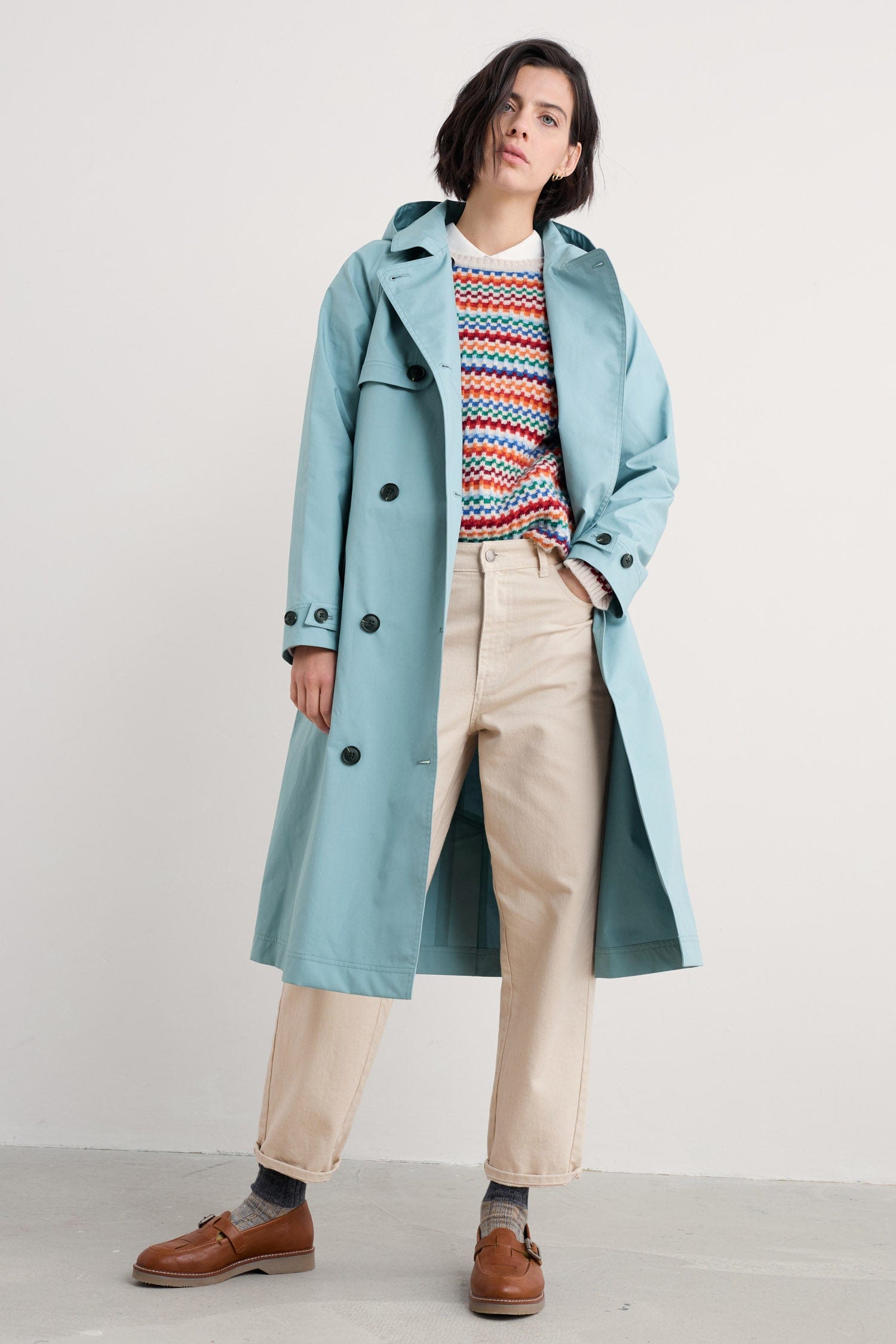 Seasalt Penweathers Trench Coat - Hail