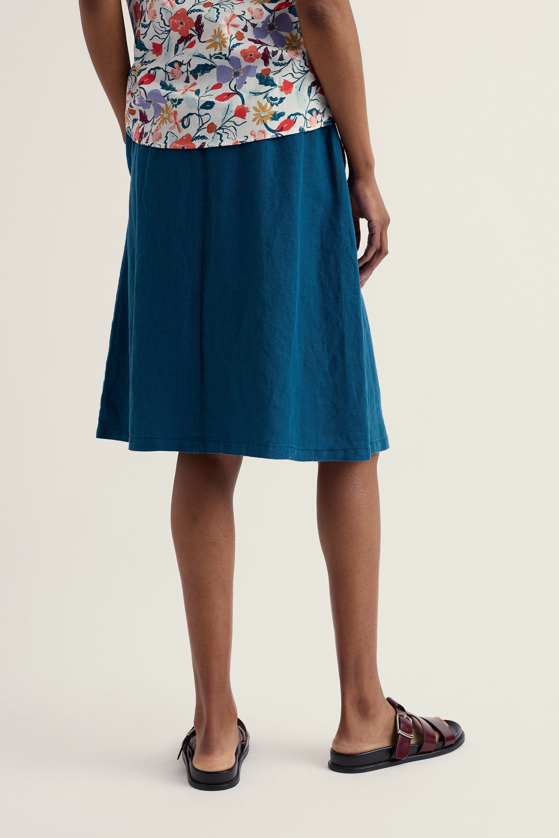 Seasalt Pepper Moth Linen Skirt - Ocean Drift
